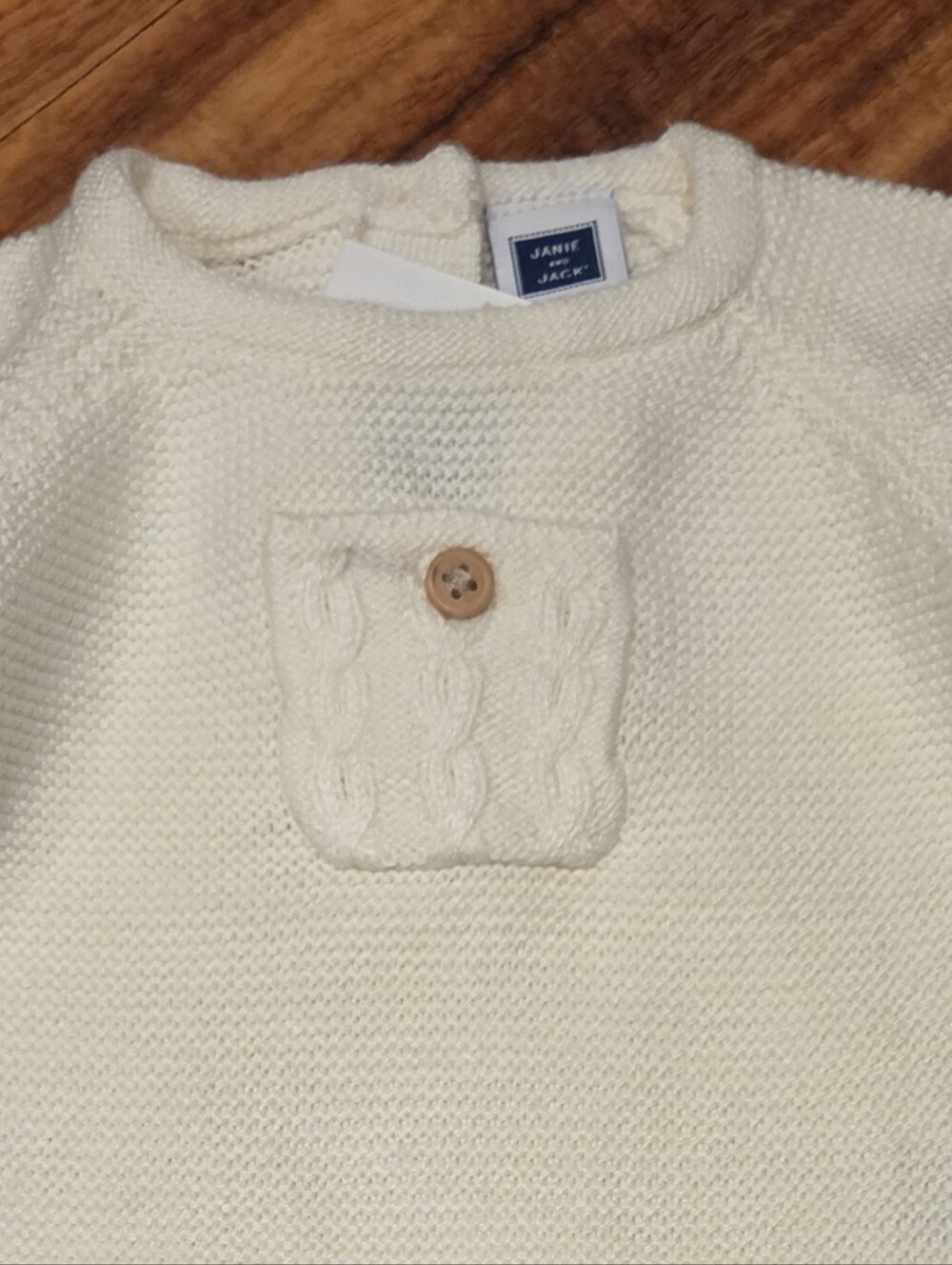 Janie and Jack NWT Newborn Cableknit Sweater and Pants Set and Forest Bodysuit - Picture 3 of 11